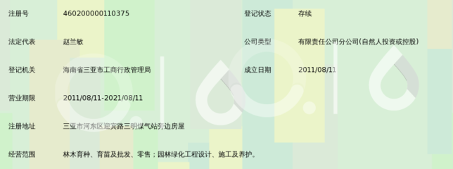 河北菁瑞达园林工程三亚分公司